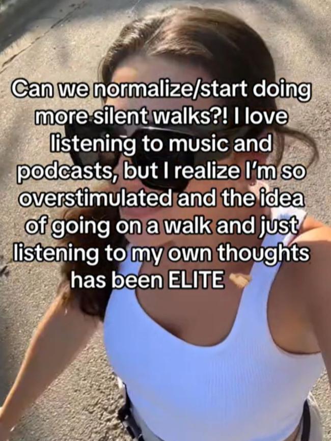 Silent walking seems entirely revolutionary. Picture: TikTok