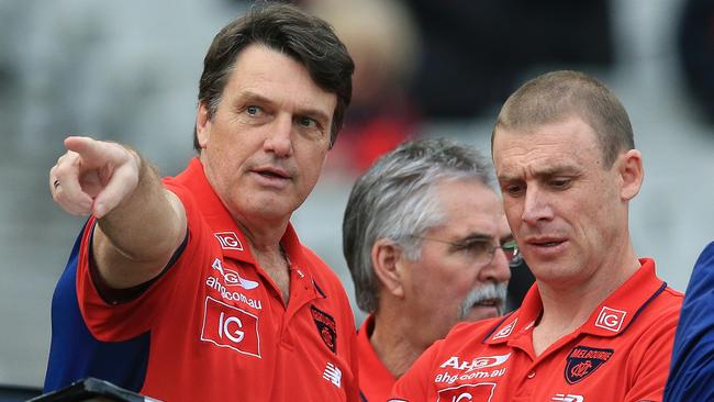 Roos and Goodwin working together in 2016. Picture: Wayne Ludbey