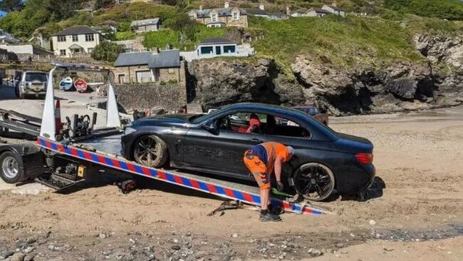 Commenters had little sympathy for the owner, whose car was towed from the beach. Picture: Facebook