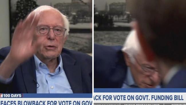 Independent Senator Bernie Sanders attempted to cut the interview short after being asked a 'nonsense' question about his protege.