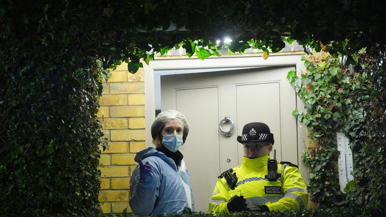 Police at the scene in Deodar Road, Putney, after Mark Talbot was found early on Friday morning. (Photo by Yui Mok/PA Images via Getty Images)