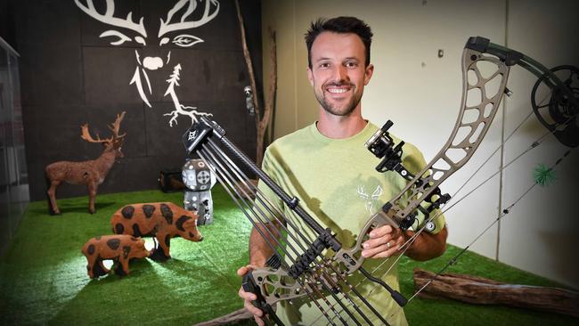 Harrison Dennis from Far Ahead Bowhunting, Caloundra. Picture: Patrick Woods.