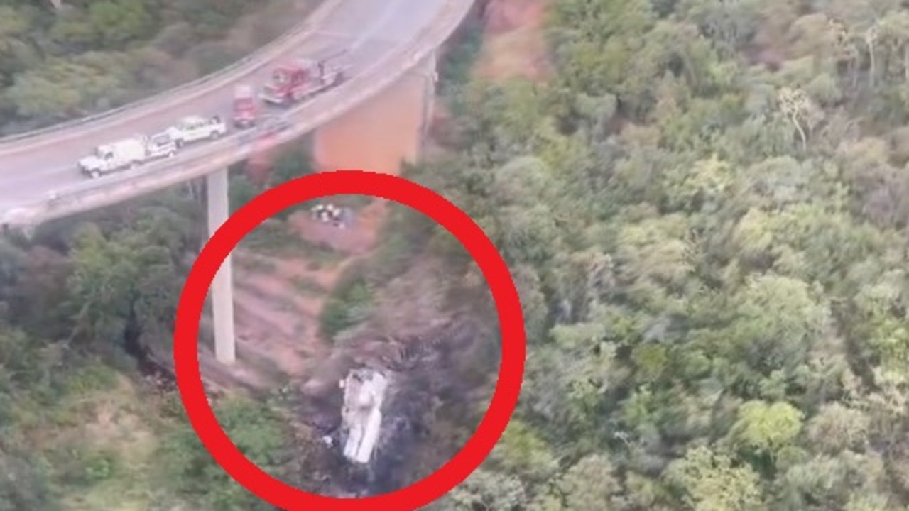 Bus carrying 45 people plunges off cliff