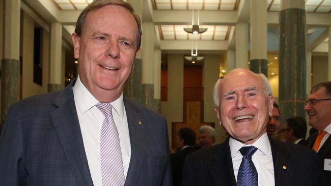 Peter Costello and John Howard fell out over a promise to hand over the Liberal Party leadership. Picture: Ray Strange.