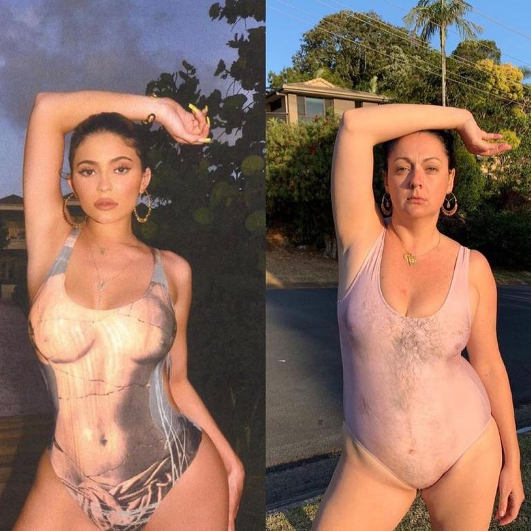 The 39-year-old is known for playfully roasting ridiculous beauty ideals with her posts. Picture: Instagram/CelesteBarber