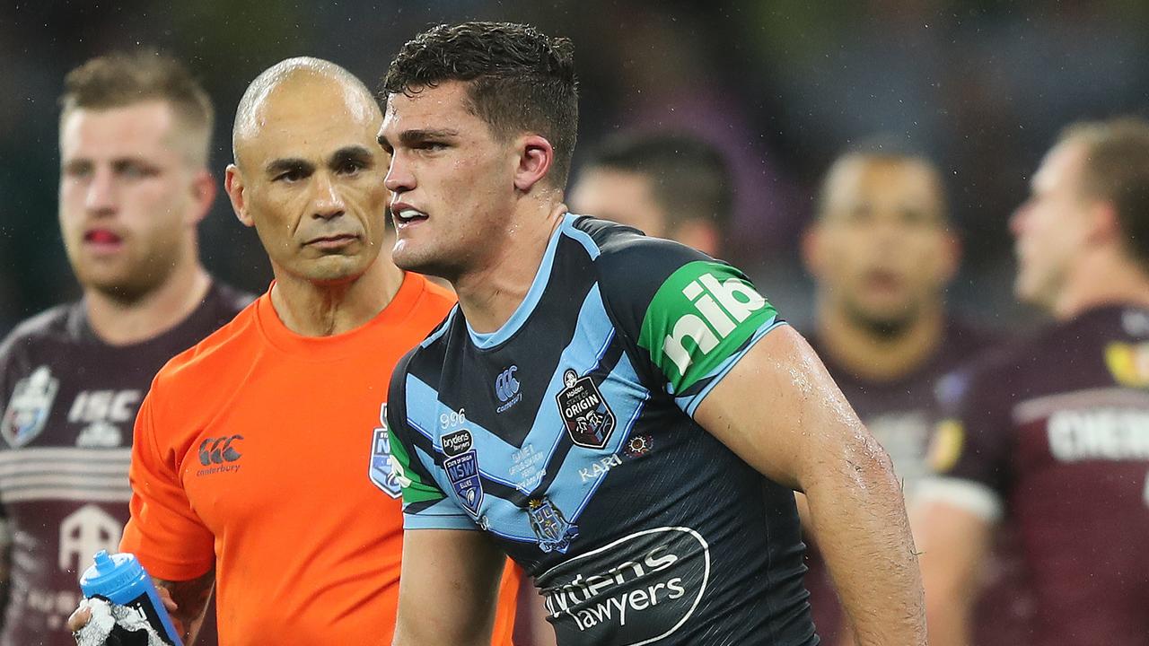 NSW's Nathan Cleary injured his ankle in Origin II.