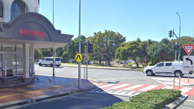 The intersection of Marine Pde and Nerang St at Southport.