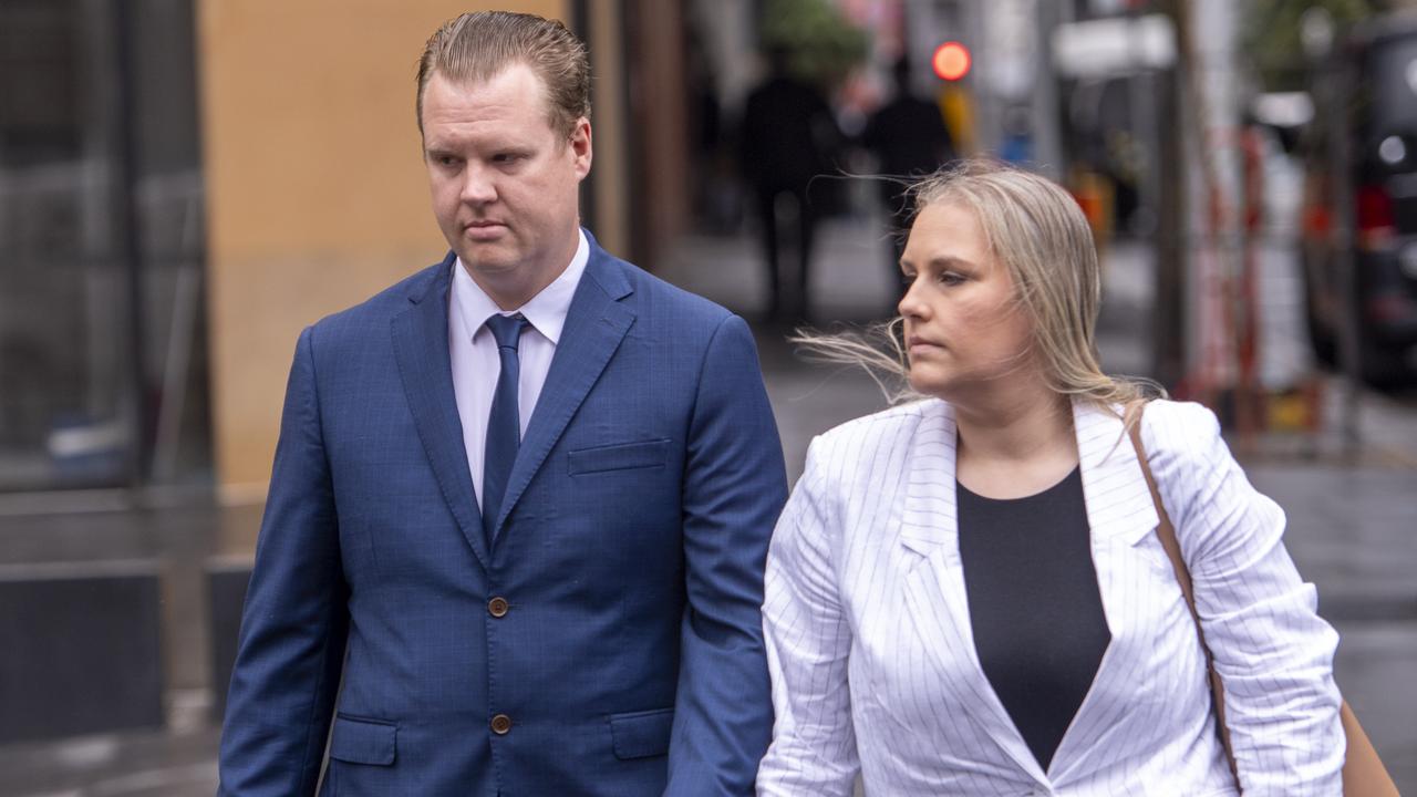 Constable White was supported by his partner in court. Picture: NewsWire / Jeremy Piper