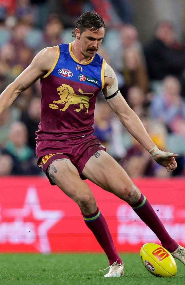 The Lions are kicking for goal better off the ground tonight. (Photo by Russell Freeman/AFL Photos via Getty Images)