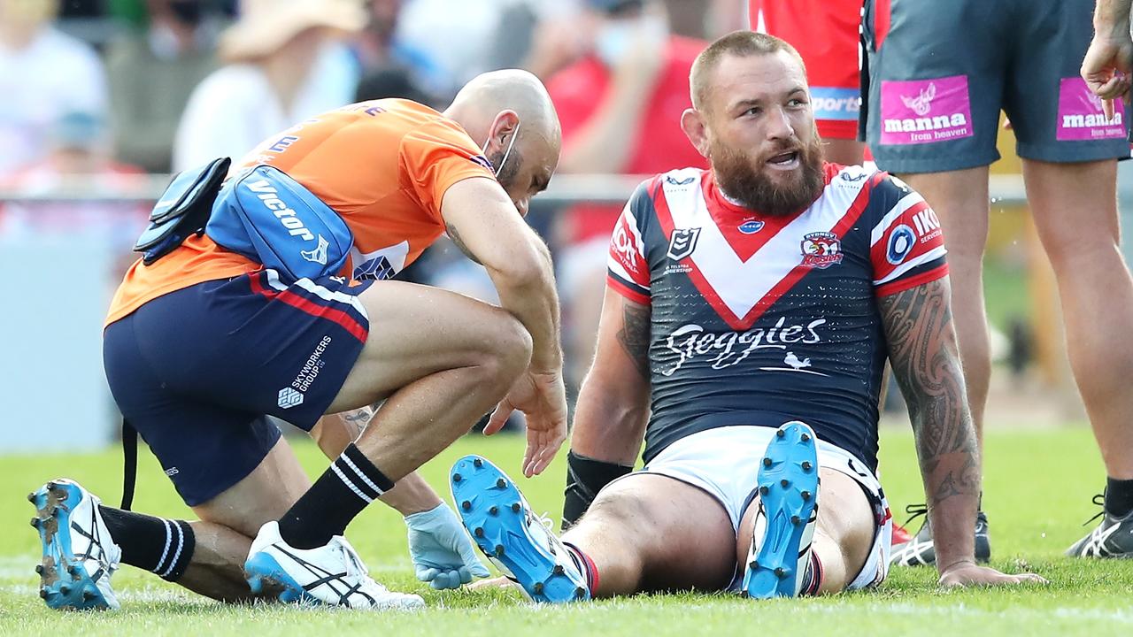 Jared Waerea-Hargreaves down with injury (Photo by Jono Searle/Getty Images)