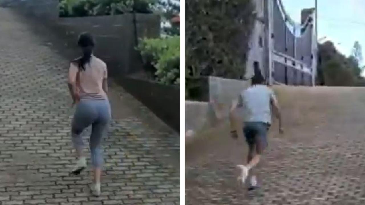 Cristiano Ronaldo and his girlfriend were doing hill sprints in Madeira.