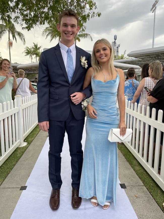 Thomas Ruddy and Mackenzie Swann at the 2023 Unity College formal.