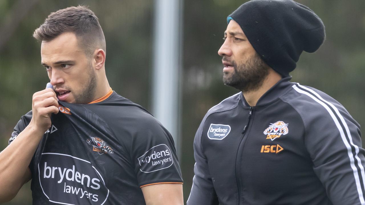 Luke Brooks declared Benji Marshall ‘could still play’ after the Tigers assistant coach helped out during a training session.