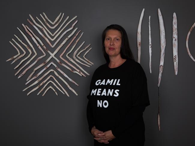 Penny Evans is the creator of the Language of the Wounded exhibition on display at the Lismore Regional Gallery