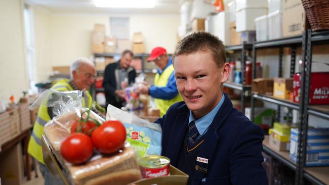 Hamilton teen Ned Walker, 16, is a volunteer at SecondBite.