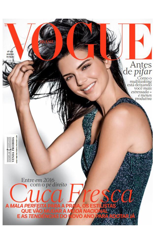 Kendall Jenner for Vogue Brazil’s January issue. Picture: Russell James for Vogue Brazil