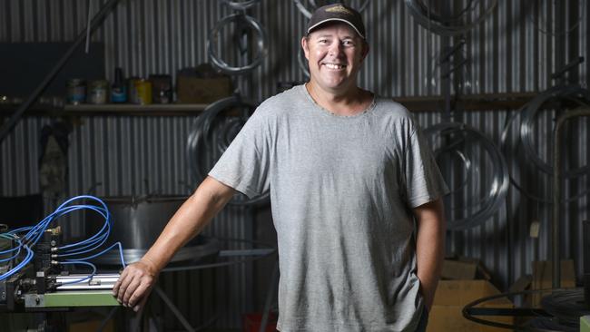 Diversify: Mark Rodwell in the factory at his family business at Inglewood. Picture: Dannika Bonser