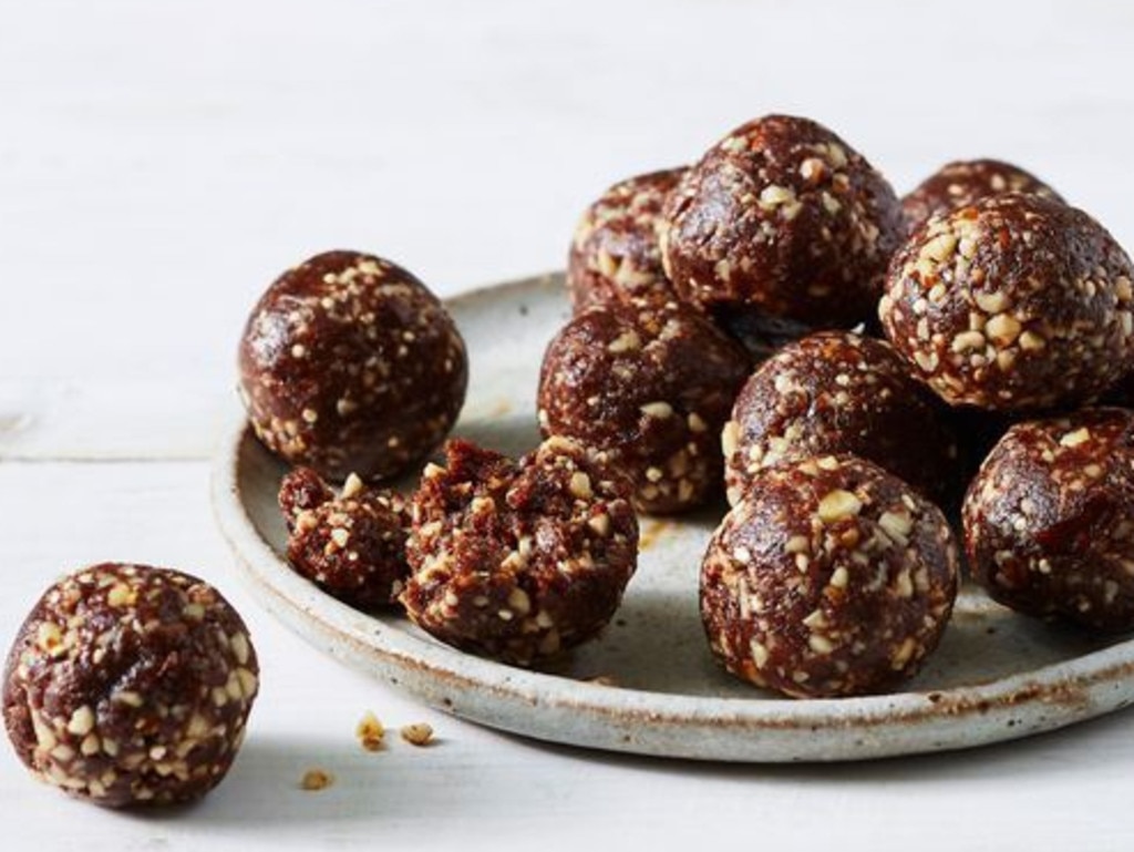 Healthier almond and date bliss balls.