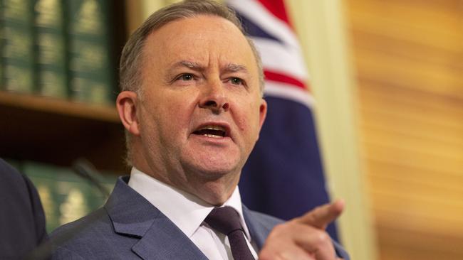 Opposition leader Anthony Albanese is facing calls from his own party to pass the Coalition’s tax package. Picture: AAP Image/Daniel Pockett