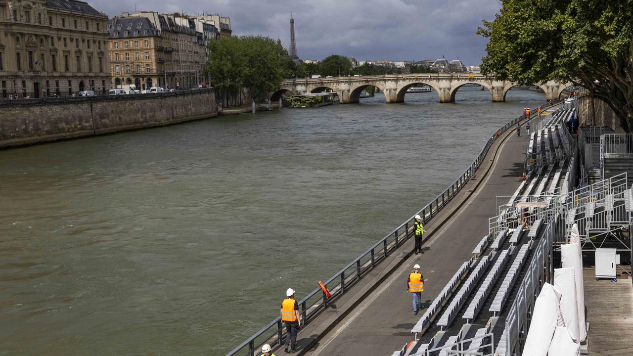 Final preperations are in place for the Olympic Opening Ceremony in Paris. Picture: Maja Hitij/Getty Images.