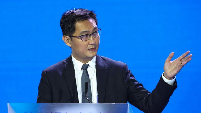 Tech giant Tencent founder Ma Huateng lost almost a third of his wealth. Picture: AFP