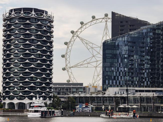 The permanently closed Melbourne Star observation wheel at Docklands. Picture: Ian Currie