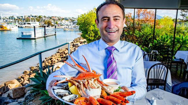 Owner Neil Jedid at Wilson’s Boathouse. Picture: AAP/Richard Walker