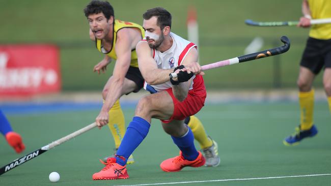 Adelaide’s Brodie Gleeson in action during the 2020 Premier League men’s grand final against Seacliff. Picture: Dean Martin