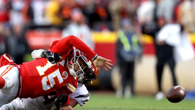 Mahomes had a shocker in the second half. Photo by Jamie Squire/Getty Images