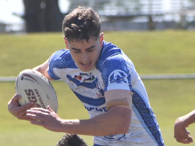 Tom Duffy for Ignatius Park against St Brendan's College in the Aaron Payne Cup round seven match in Mackay, August 4, 2021. Picture: Matthew Forrest