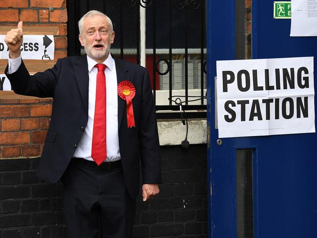 Mr Corbyn will be feeling celebratory. Picture: Leon Neal/Getty Images