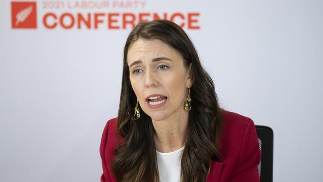 Jacinda Ardern addresses the Labour Party Annual Conference in Wellington.