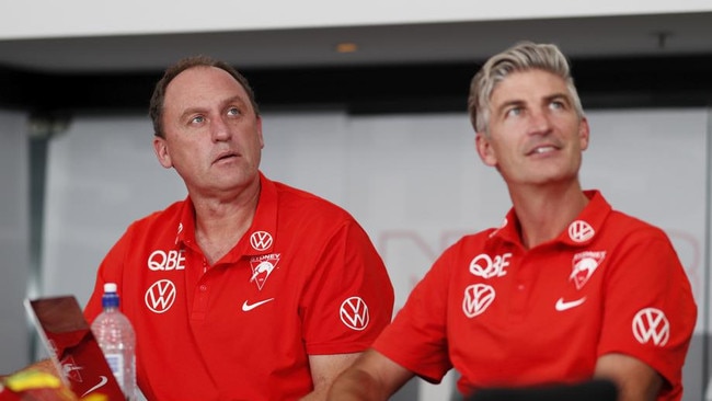 Longmire looking on during the 2021 AFL Draft. (Photo by Dylan Burns/AFL Photos via Getty Images)