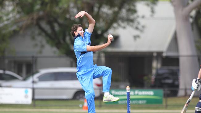 Young Sturt cricketer Corey Kelly gained praise from the coach after his performance against the Magpies on Saturday. Picture: AAP/Dean Martin