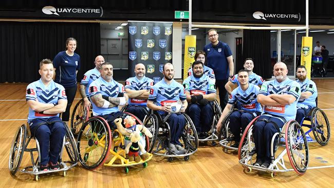 The NSW Wheelchair Origin team thrashed Qld 54-18.