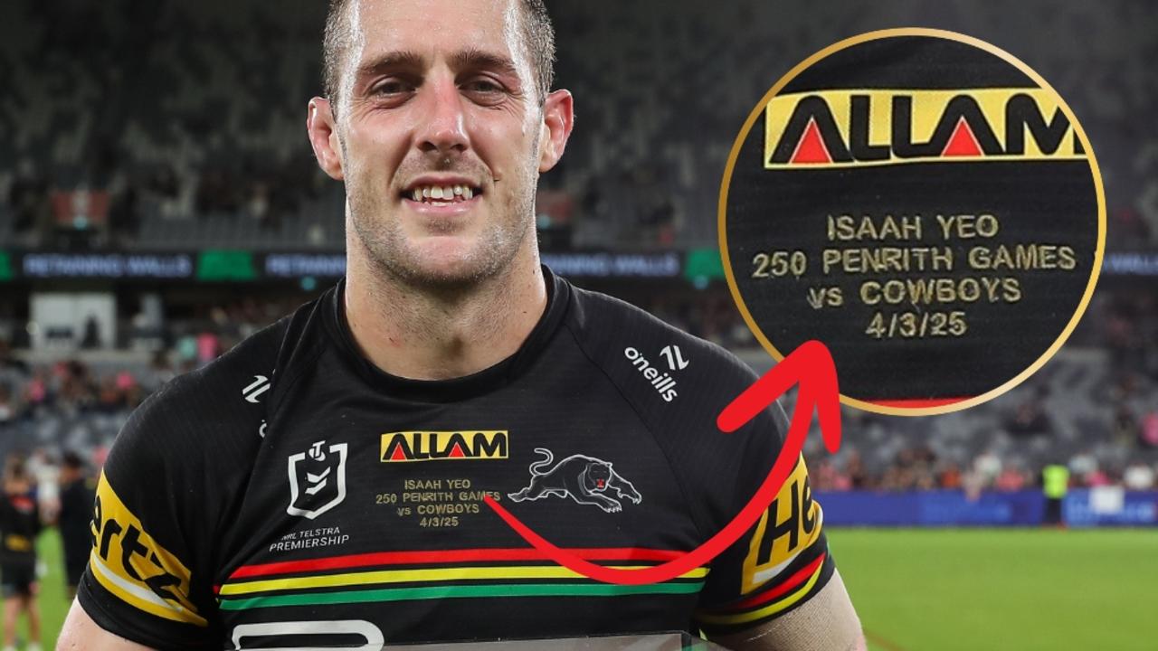 The Panthers embarrassing error on Isaah Yeo jersey.