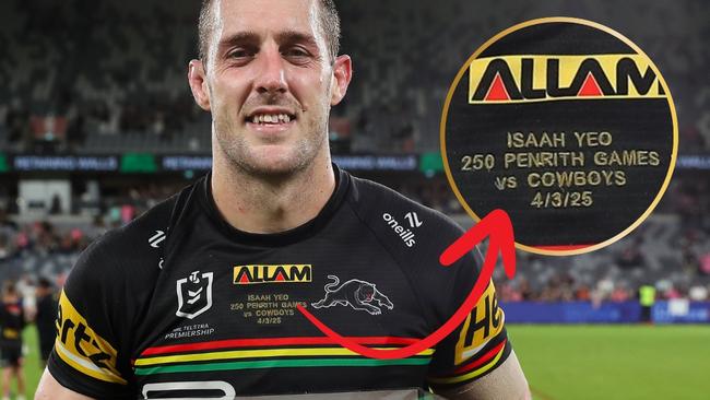 The Panthers embarrassing error on Isaah Yeo jersey.