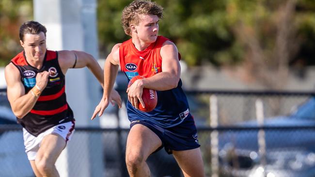 Old Brighton v Old Xaverians clash in the Under-19 Premiers at Brighton Beach Oval. Picture: Cath Coady