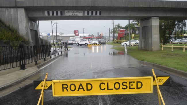 CLOSED: Heavy rains across the Clarence Valley this morning caused flash flooding at Spring St, South Grafton.