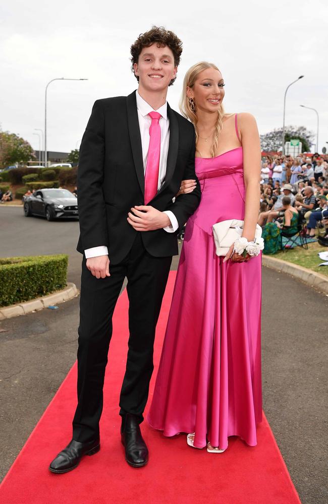 Will Smith and Emily Strout at Highfields State Secondary College. Picture: Patrick Woods.