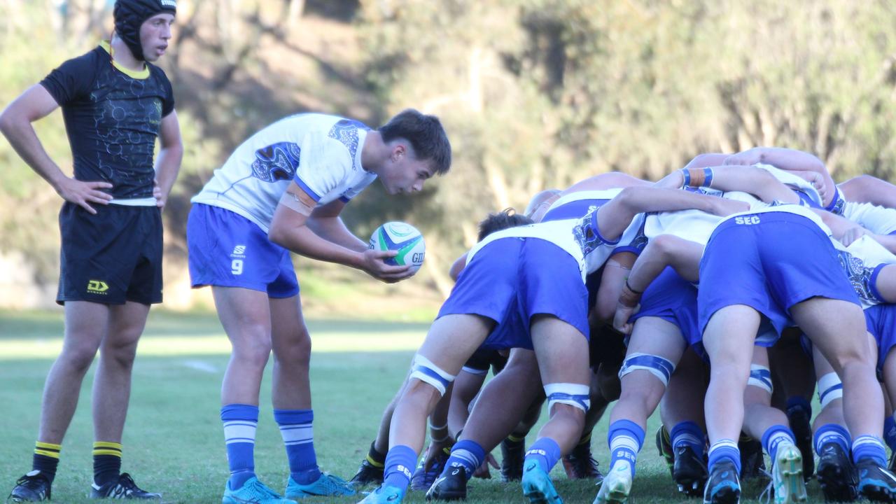 AIC First XV rugby action between St Laurence's and St Edmund's on Wednesday, May 22, 2024.