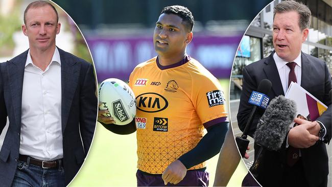 Darren Lockyer, Tevita Pangai Junior and Karl Morris.