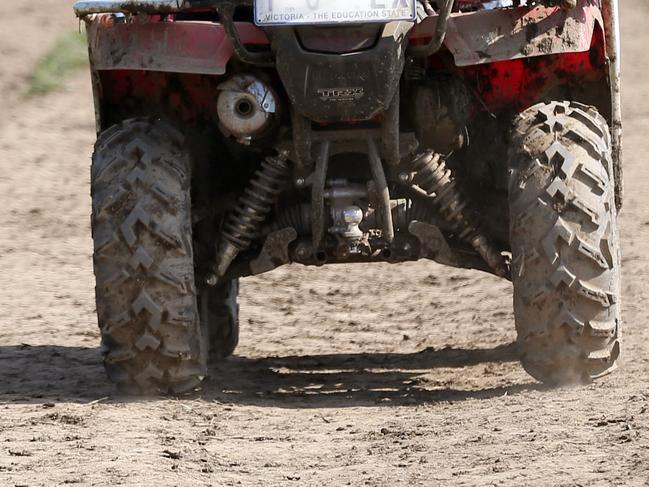 Generic Farm pic ATV no helmet no roll over protection. Farm Safety Picture: ANDY ROGERS