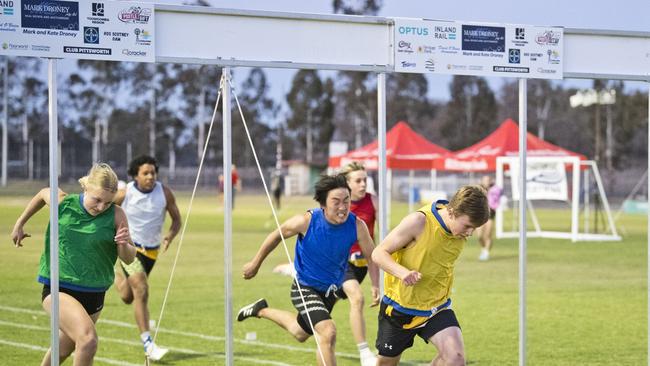 Will Kruger wins the Youths 120 metres. Arthur Postle Gift at Pittsworth. Saturday, 14th Sep, 2019.