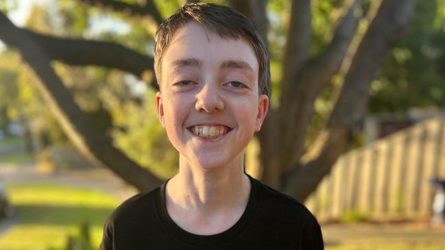 Tyler Caulfield, 15, has mitochondrial deletion syndrome, which has left him legally blind.