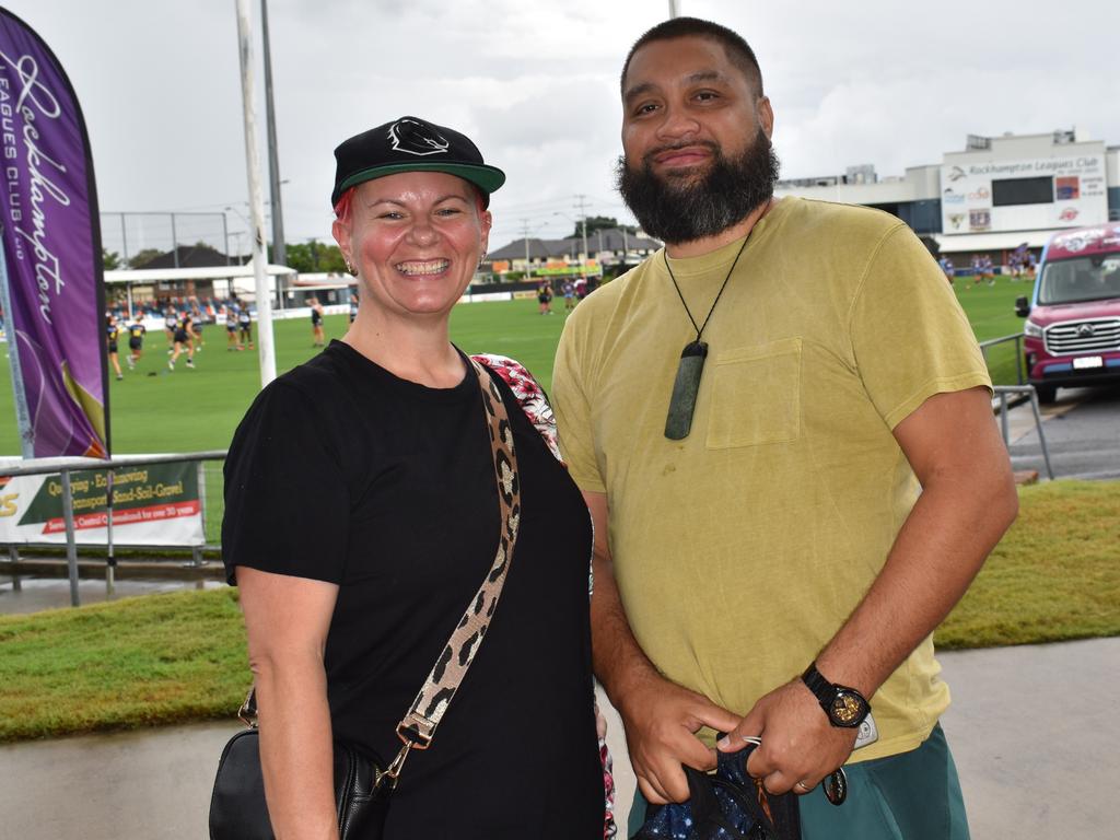 Danielle and Rota Waka at the Capras menâ&#128;&#153;s and womenâ&#128;&#153;s season openers at Browne Park, Rockhampton, on March 11, 2023.