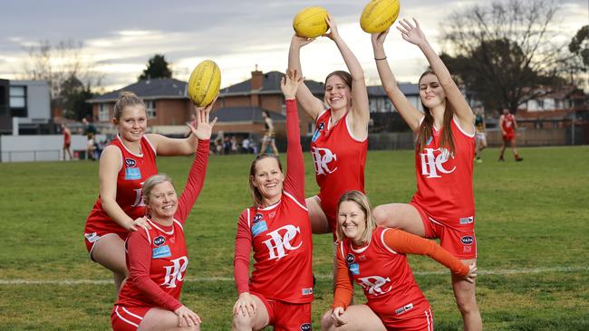 Parkside Devils have had three mother-daughters playing together in their VAFA Women‘s Division 3 team this season. Picture: Alex Coppel.