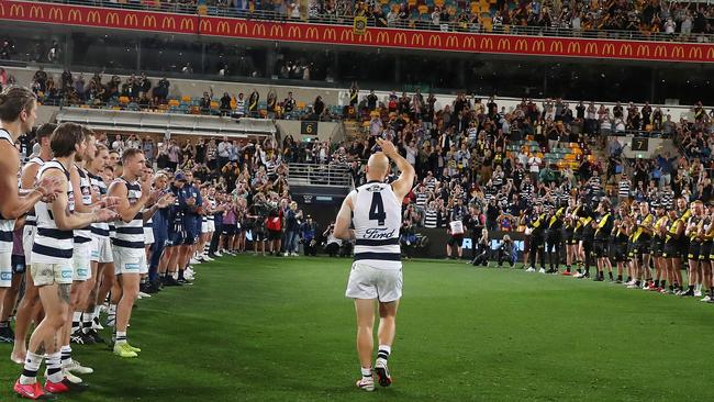 Gary Ablett waves goodbye. Picture: Sarah Reed