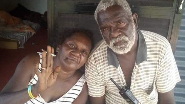 Robinson River woman Ms Dick pictured with husband Freddy. Picture supplied by her family.