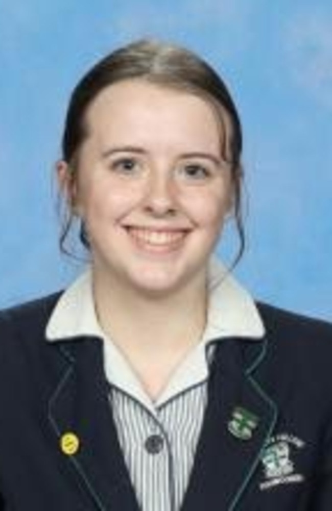 Grace Thomas is a 2025 St Ursula's College leader. Picture: Supplied